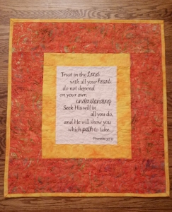 trust in the Lord quilt